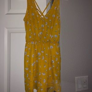 yellow floral romper